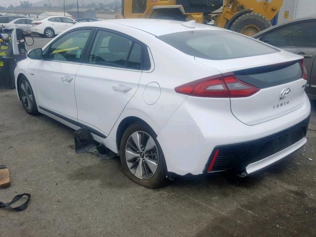 KMHC75LDXJU075458 - 2018 HYUNDAI IONIQ LIMI WHITE photo 3