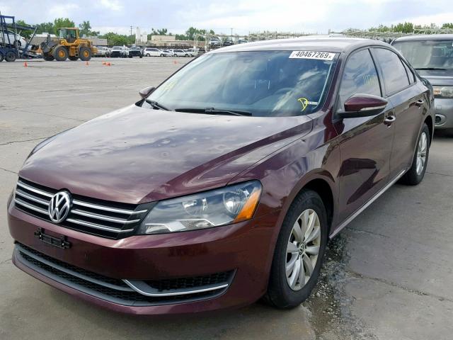 1VWAP7A35CC098721 - 2012 VOLKSWAGEN PASSAT S PURPLE photo 2