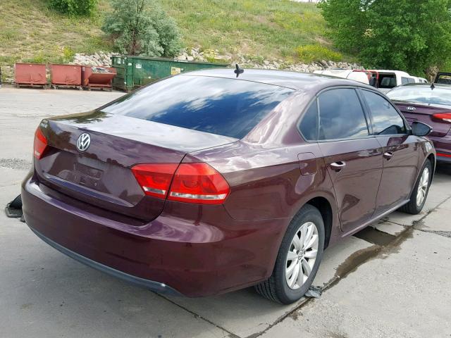 1VWAP7A35CC098721 - 2012 VOLKSWAGEN PASSAT S PURPLE photo 4