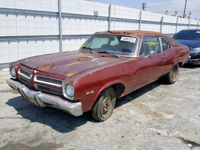 2Y27M2L105635 - 1972 PONTIAC CATALINA BURGUNDY photo 2