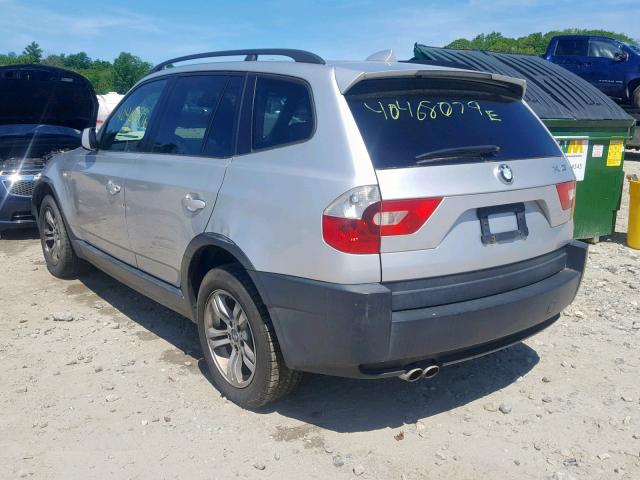 WBXPA93495WD11659 - 2005 BMW X3 3.0I GRAY photo 3