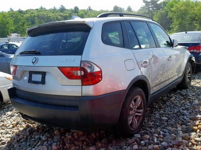 WBXPA93495WD11659 - 2005 BMW X3 3.0I GRAY photo 4