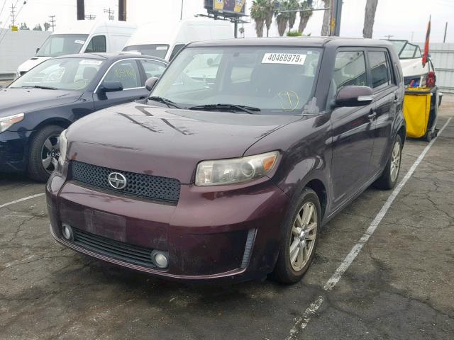 JTLKE50E981014136 - 2008 TOYOTA SCION PURPLE photo 2