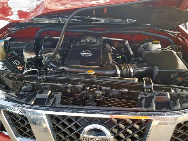 1N6AD0EV2AC414598 - 2010 NISSAN FRONTIER C BURGUNDY photo 7