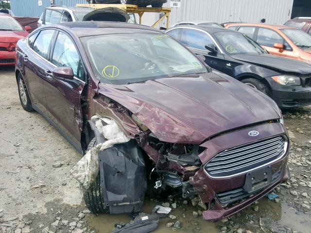 3FA6P0G78DR166917 - 2013 FORD FUSION S BURGUNDY photo 1