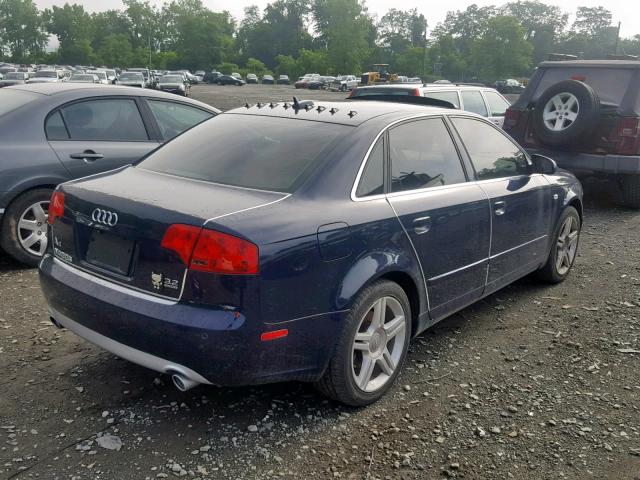 WAUDG78E46A065634 - 2006 AUDI A4 3.2 QUA BLUE photo 4