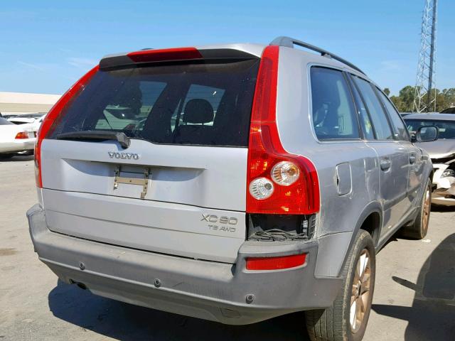 YV1CZ91H341075409 - 2004 VOLVO XC90 T6 SILVER photo 4