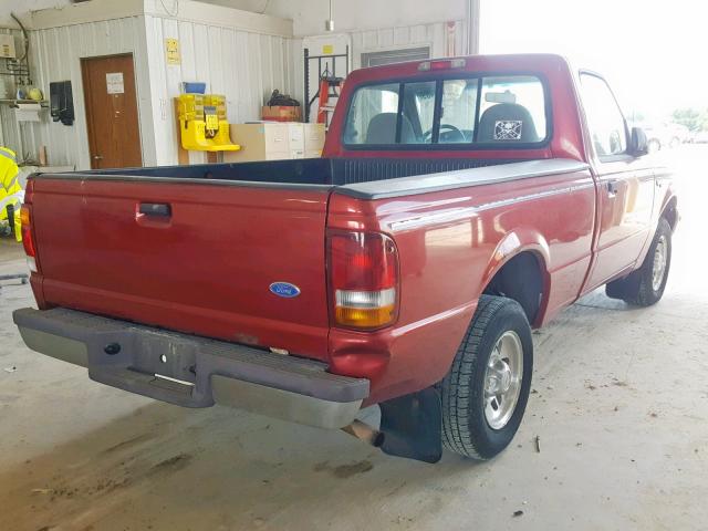 1FTCR10A9VUC49429 - 1997 FORD RANGER BURGUNDY photo 4