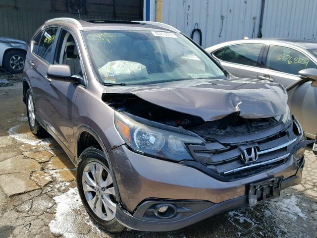 5J6RM4H71DL033513 - 2013 HONDA CR-V EXL BROWN photo 1