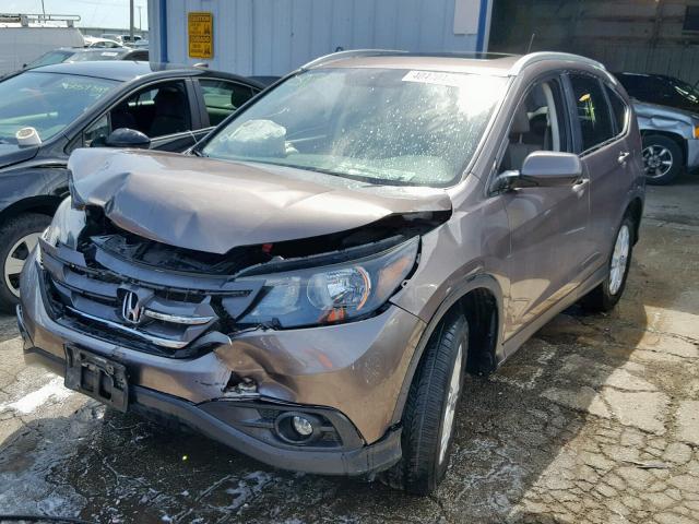 5J6RM4H71DL033513 - 2013 HONDA CR-V EXL BROWN photo 2