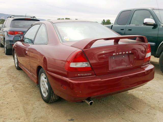 JA3AY31C7WU032886 - 1998 MITSUBISHI MIRAGE LS RED photo 3