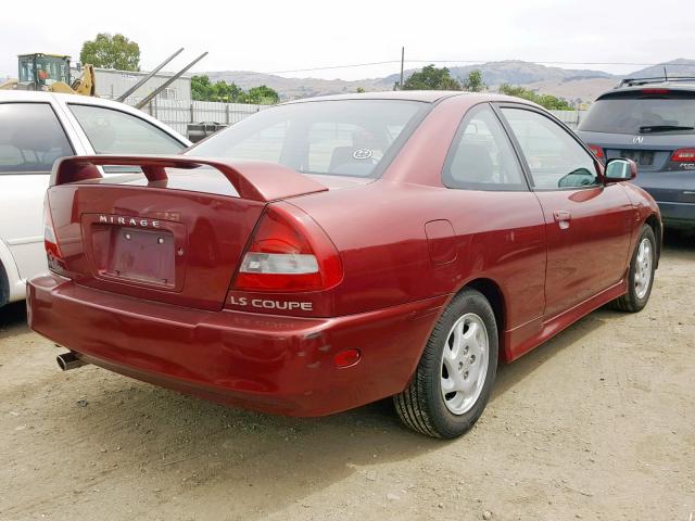 JA3AY31C7WU032886 - 1998 MITSUBISHI MIRAGE LS RED photo 4