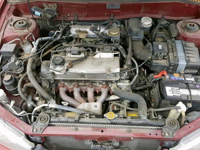 JA3AY31C7WU032886 - 1998 MITSUBISHI MIRAGE LS RED photo 7