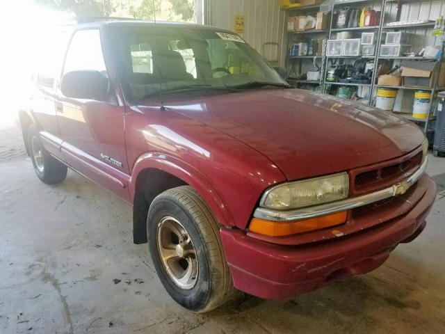 1GNCS13W42K122274 - 2002 CHEVROLET BLAZER MAROON photo 1