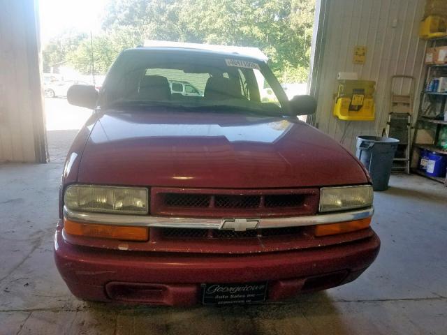 1GNCS13W42K122274 - 2002 CHEVROLET BLAZER MAROON photo 9