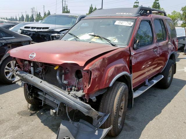 5N1DD28T64C634381 - 2004 NISSAN XTERRA XE RED photo 2