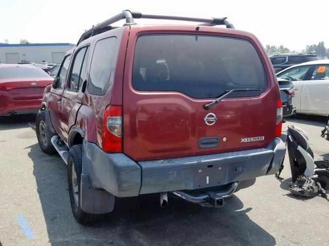 5N1DD28T64C634381 - 2004 NISSAN XTERRA XE RED photo 3