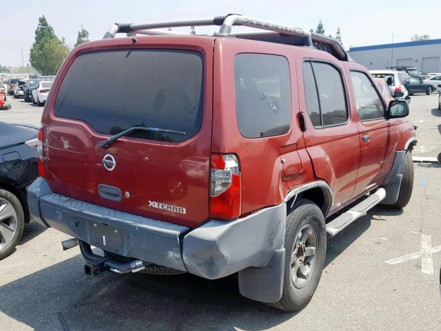 5N1DD28T64C634381 - 2004 NISSAN XTERRA XE RED photo 4