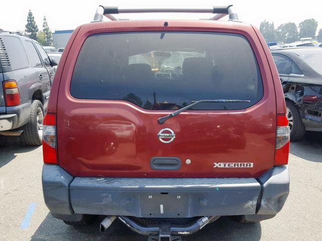 5N1DD28T64C634381 - 2004 NISSAN XTERRA XE RED photo 9