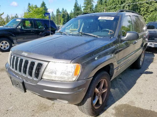 1J4GX58N72C135396 - 2002 JEEP GRAND CHER GRAY photo 2