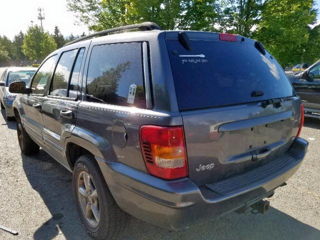 1J4GX58N72C135396 - 2002 JEEP GRAND CHER GRAY photo 3