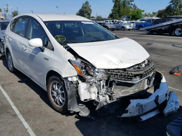 JTDZN3EU9EJ012624 - 2014 TOYOTA PRIUS V WHITE photo 1