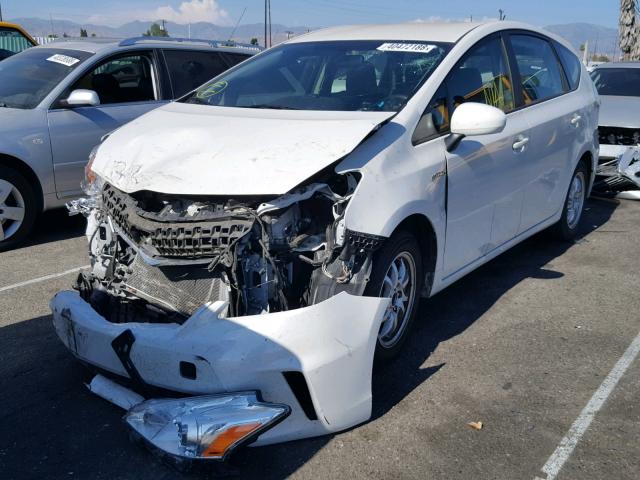 JTDZN3EU9EJ012624 - 2014 TOYOTA PRIUS V WHITE photo 2