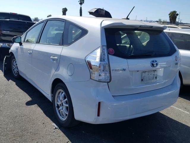 JTDZN3EU9EJ012624 - 2014 TOYOTA PRIUS V WHITE photo 3