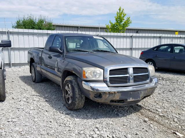 1D7HE42K55S267159 - 2005 DODGE DAKOTA SLT GRAY photo 1