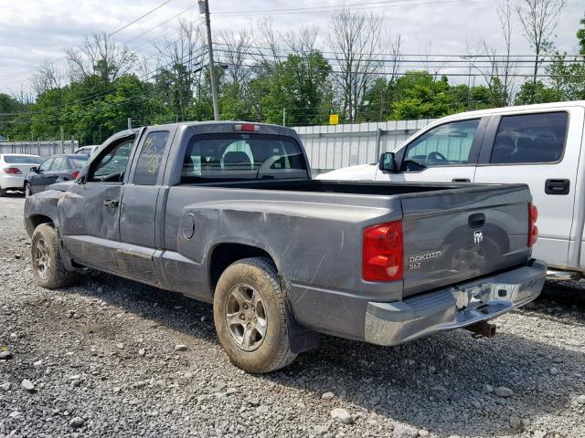 1D7HE42K55S267159 - 2005 DODGE DAKOTA SLT GRAY photo 3