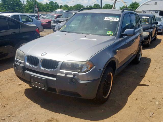 WBXPA73435WC46019 - 2005 BMW X3 2.5I SILVER photo 2