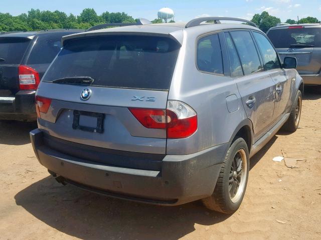 WBXPA73435WC46019 - 2005 BMW X3 2.5I SILVER photo 4