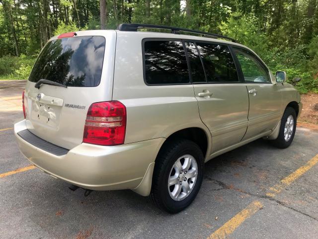 JTEGF21A630078797 - 2003 TOYOTA HIGHLANDER BEIGE photo 4