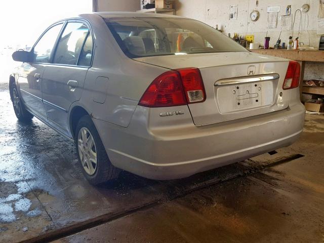 2HGES16423H925543 - 2003 HONDA CIVIC DX SILVER photo 3