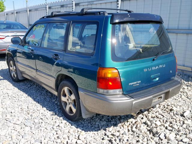 JF1SF6551XH748479 - 1999 SUBARU FORESTER S GREEN photo 3