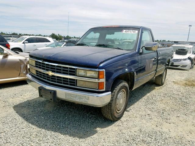 1GTGC24K8KE512690 - 1989 GMC SIERRA C25 BLUE photo 2