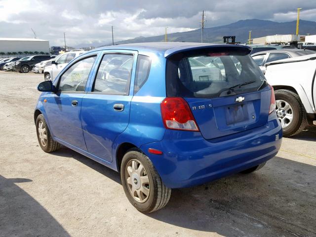 KL1TJ62634B169266 - 2004 CHEVROLET AVEO LS BLUE photo 3