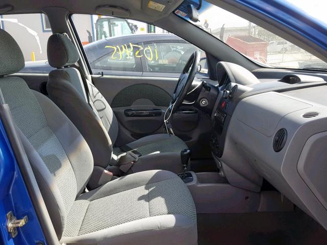 KL1TJ62634B169266 - 2004 CHEVROLET AVEO LS BLUE photo 5