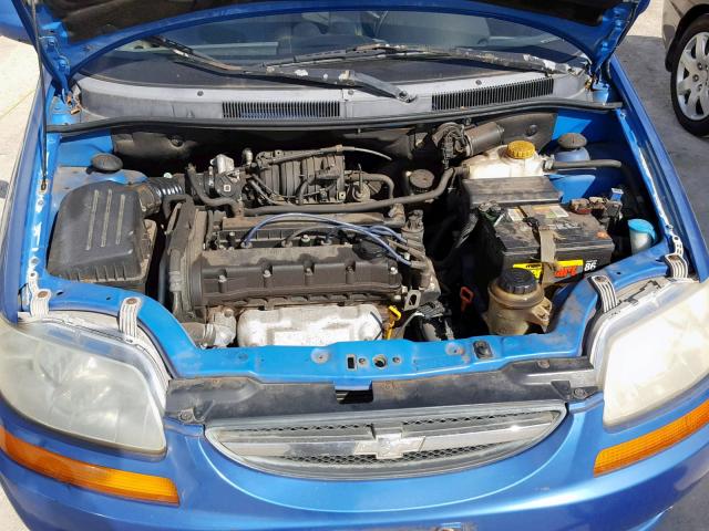 KL1TJ62634B169266 - 2004 CHEVROLET AVEO LS BLUE photo 7