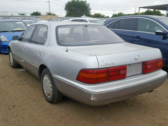 JT8UF11E1L0018316 - 1990 LEXUS LS 400 GRAY photo 3