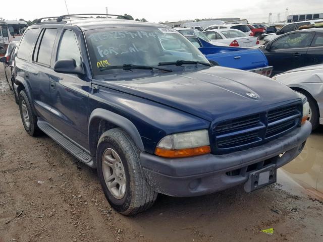 1D4HR38N83F547368 - 2003 DODGE DURANGO SP BLUE photo 1