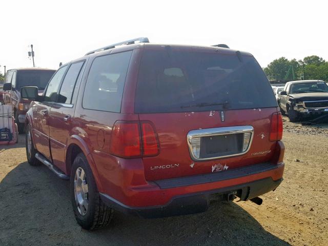 5LMFU28595LJ14992 - 2005 LINCOLN NAVIGATOR 红色 照片 3