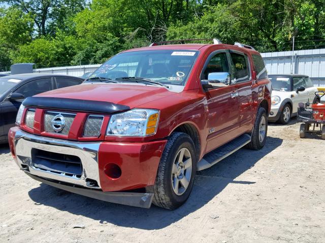 5N1AA08CX7N710712 - 2007 NISSAN ARMADA SE RED photo 2