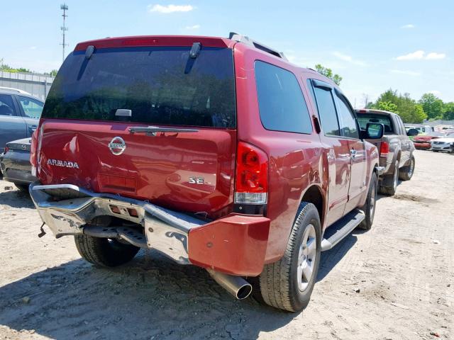 5N1AA08CX7N710712 - 2007 NISSAN ARMADA SE RED photo 4