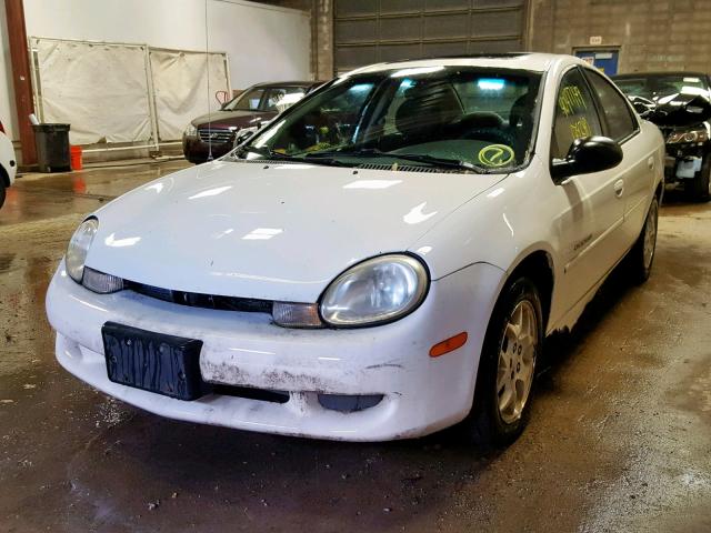 1B3ES46C01D149285 - 2001 DODGE NEON SE WHITE photo 2