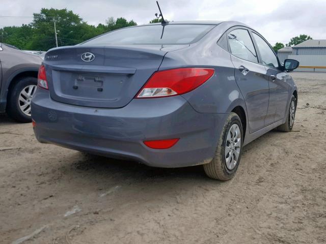 KMHCT4AE7HU289481 - 2017 HYUNDAI ACCENT SE GRAY photo 4