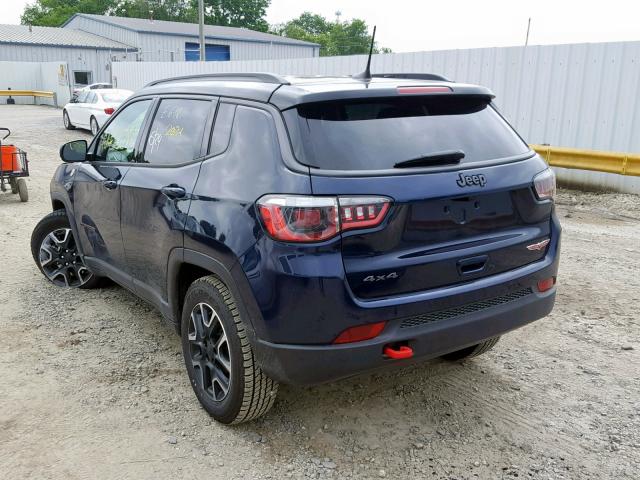 3C4NJDDB8KT759894 - 2019 JEEP COMPASS TR BLUE photo 3