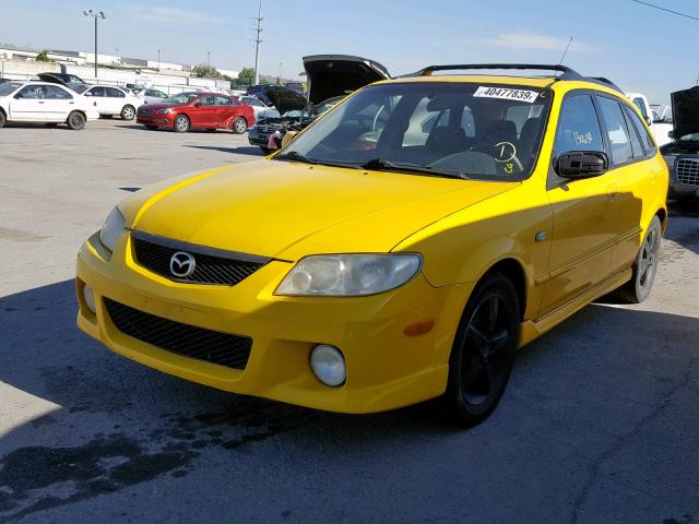 JM1BJ246931127831 - 2003 MAZDA PROTEGE PR YELLOW photo 2