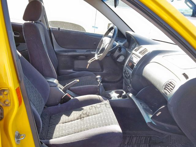 JM1BJ246931127831 - 2003 MAZDA PROTEGE PR YELLOW photo 5