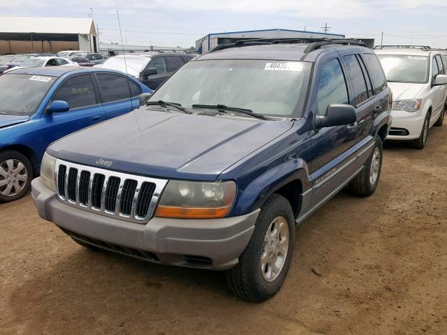 1J4GW48S51C517699 - 2001 JEEP GRAND CHER BLUE photo 2